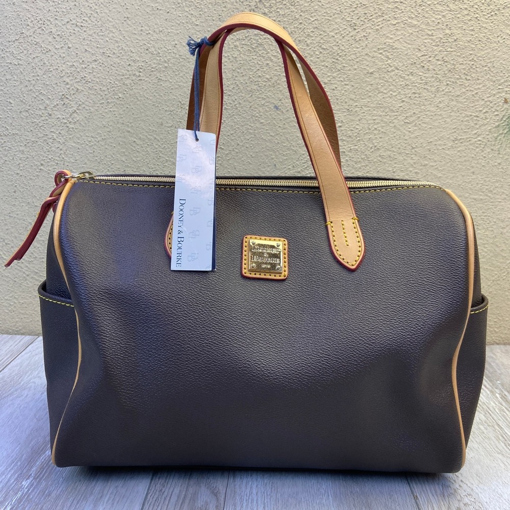 Dooney & Bourke Olivia Satchel Purse Brown T Moro Leather Bag EN893 BM